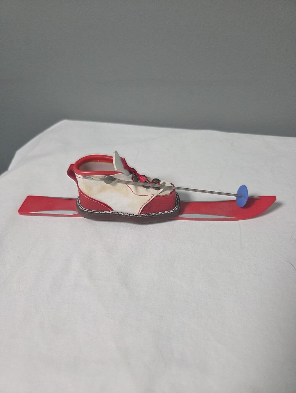 Vintage mid-century miniature ski boot/Shoe